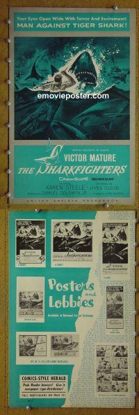 d544 SHARKFIGHTERS movie pressbook '56 Victor Mature