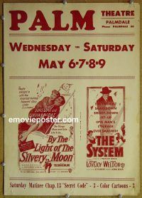 d025 BY THE LIGHT OF THE SILVERY MOON/SYSTEM window card movie poster '53