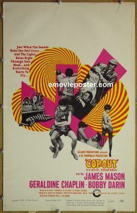 d038 STRANGER IN THE HOUSE window card movie poster '68 James Mason, Geraldine Chaplin