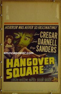 d063 HANGOVER SQUARE window card movie poster '45 Cregar, Darnell