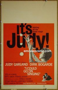 d077 I COULD GO ON SINGING window card movie poster '63 Judy Garland