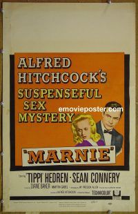 d100 MARNIE window card movie poster '64 Sean Connery, Alfred Hitchcock