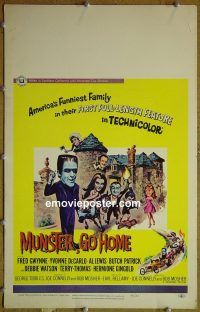 d109 MUNSTER GO HOME window card movie poster '66 Gwynne, De Carlo