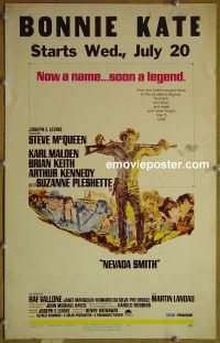 d110 NEVADA SMITH window card movie poster '66 Steve McQueen