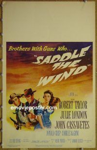d144 SADDLE THE WIND window card movie poster '57 John Cassavetes