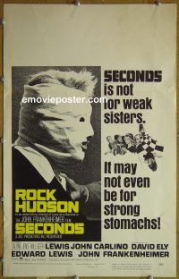 d148 SECONDS window card movie poster '66 Rock Hudson, John Frankenheimer