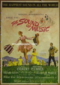 d200 SOUND OF MUSIC special 16x23 window card movie poster '65 Julie Andrews