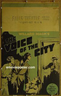 d182 VOICE OF THE CITY window card movie poster '29 Ames, Farley