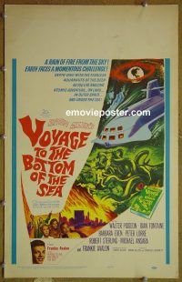 d183 VOYAGE TO THE BOTTOM OF THE SEA window card movie poster '61 Pidgeon