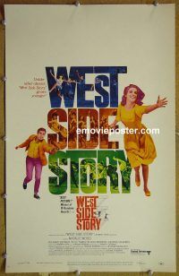 d188 WEST SIDE STORY window card movie poster R68 Natalie Wood, Rita Moreno