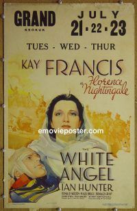 d190 WHITE ANGEL window card movie poster '36 angelic Kay Francis!