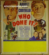 d193 WHO DONE IT window card movie poster '42 Abbott & Costello
