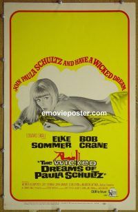 d194 WICKED DREAMS OF PAULA SCHULTZ window card movie poster '67 Elke Sommer