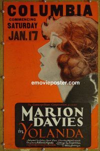 d197 YOLANDA window card movie poster '24 Marion Davies