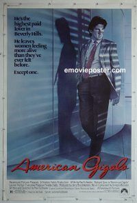 e436 AMERICAN GIGOLO 40x60 movie poster '80 Richard Gere
