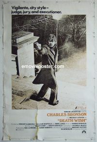 e452 DEATH WISH 40x60 movie poster '74 Charles Bronson, Winner