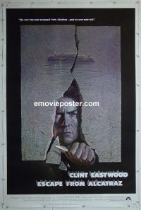 e462 ESCAPE FROM ALCATRAZ 40x60 movie poster '79 Clint Eastwood