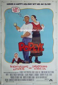 e488 POPEYE 40x60 movie poster '80 Robert Altman, Robin Williams