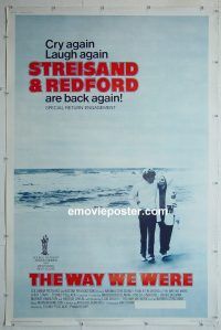 e515 WAY WE WERE 40x60 movie poster '73 Barbra Streisand, Redford