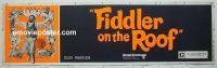 e421 FIDDLER ON THE ROOF banner movie poster '72 Topol, Molly Picon