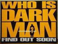 e315 DARKMAN DS teaser British quad movie poster '90 Sam Raimi, Neeson
