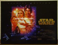 e338 STAR WARS British quad movie poster R97 Lucas, Harrison Ford