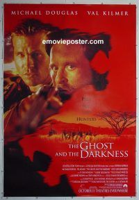 e400 GHOST & THE DARKNESS DS bus stop movie poster '96 Kilmer