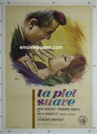 e108 SOFT SKIN linen Spanish movie poster '64 Francois Truffaut
