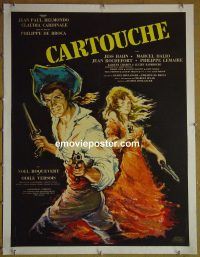 e086 CARTOUCHE linen French movie poster '62 Cardinale, Feracci art!