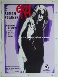 e096 REPULSION linen German movie poster R75 Roman Polanski, Deneuve