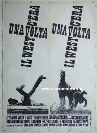 e046 HOW THE WEST WAS WON linen Italian one-panel movie poster '62 John Ford