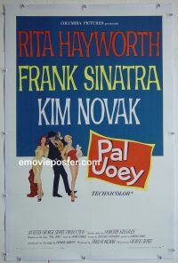 e165 PAL JOEY linen one-sheet movie poster '57 Rita Hayworth, Frank Sinatra