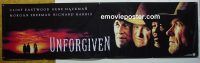 e530 UNFORGIVEN vinyl banner movie poster '92 Eastwood, Hackman