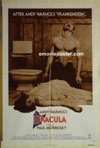 f281 ANDY WARHOL'S DRACULA one-sheet movie poster '74 Paul Morrissey