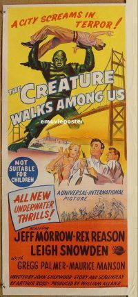 f041 CREATURE WALKS AMONG US Australian daybill movie poster '56 Morrow