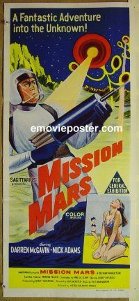 f048 MISSION MARS Australian daybill movie poster '68 McGavin, Adams