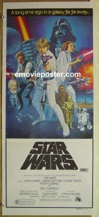 f059 STAR WARS Australian daybill movie poster '77 George Lucas, Ford