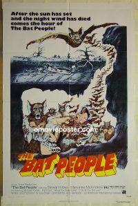 f296 BAT PEOPLE one-sheet movie poster '74 AIP cool image!
