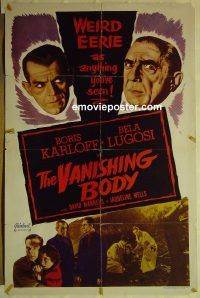f311 BLACK CAT one-sheet movie poster R53 The Vanishing Body!