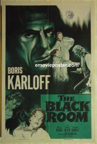 f312 BLACK ROOM one-sheet movie poster R55 Boris Karloff, horror!