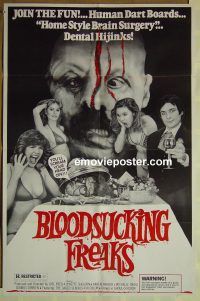 f322 BLOODSUCKING FREAKS one-sheet movie poster '78 Troma horror!