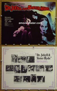 g277 DR JEKYLL & SISTER HYDE signed English vintage movie pressbook '72 Beswick
