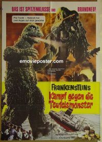 f074 GODZILLA VS THE SMOG MONSTER German movie poster'72 Toho