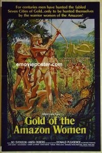 f478 GOLD OF THE AMAZON WOMEN one-sheet movie poster '79 Anita Ekberg