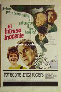 f505 HORROR OF IT ALL Spanish one-sheet movie poster '64 Pat Boone, Fisher
