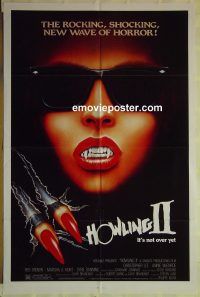 f518 HOWLING 2 one-sheet movie poster '85 Christopher Lee, McEnroe