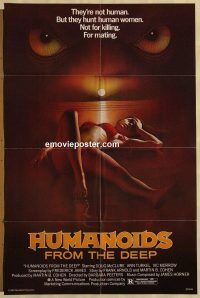 f519 HUMANOIDS FROM THE DEEP one-sheet movie poster '80 classic!