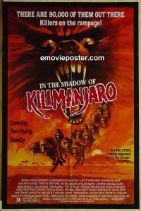 f529 IN THE SHADOW OF KILIMANJARO one-sheet movie poster '86 wild baboons!