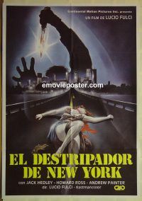 f610 NEW YORK RIPPER Spanish Italian one-sheet movie poster '82 Lucio Fulci