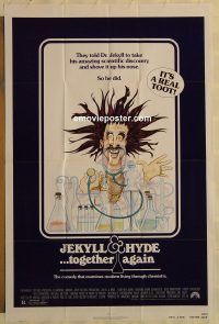 f554 JEKYLL & HYDE TOGETHER AGAIN one-sheet movie poster '82 drugs!
